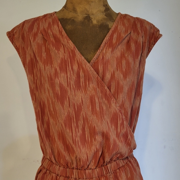 Toad&Co Shakti Romper Swim Suit Cover Up Orange Small - Picture 2 of 8